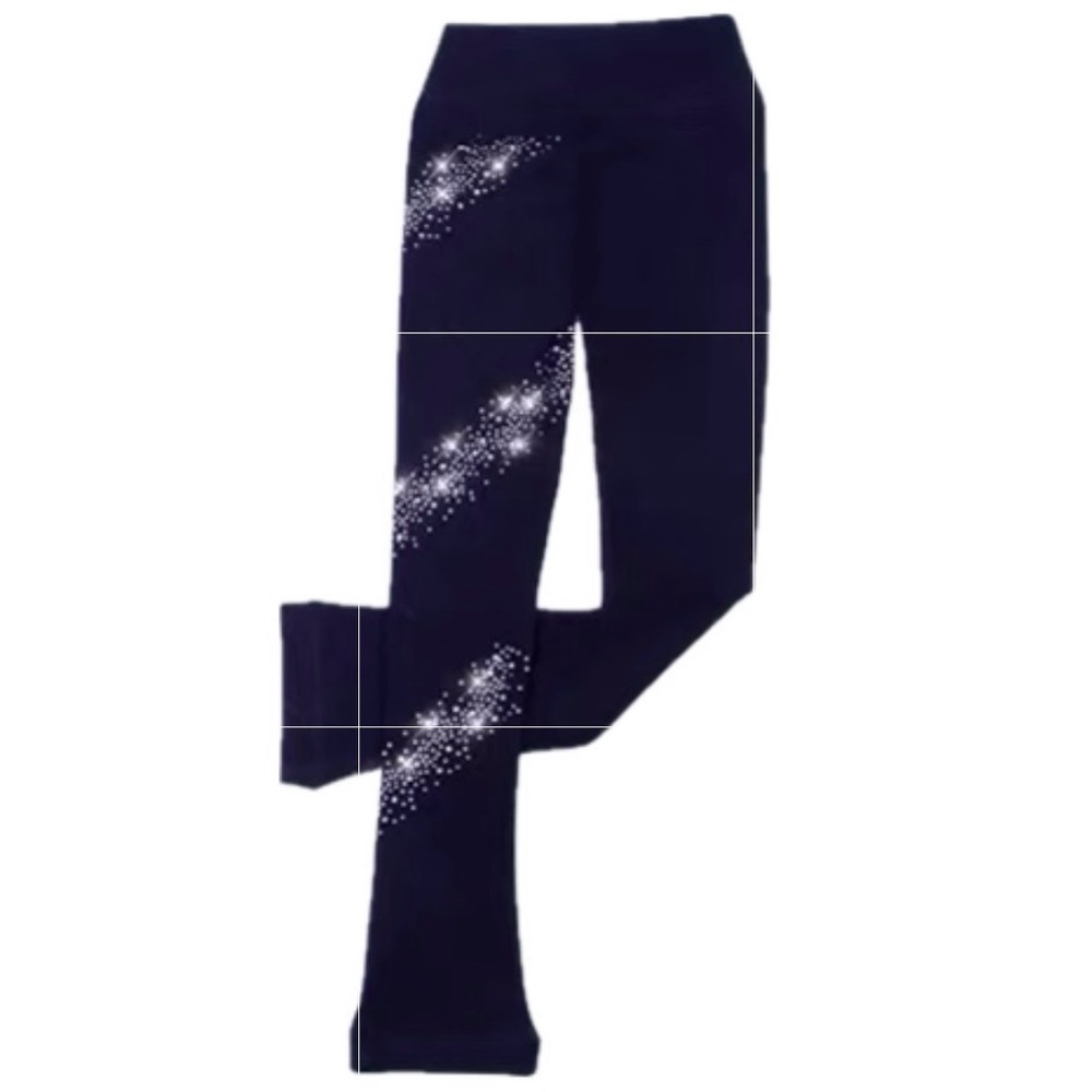 Sparkle Black Kids skating Leggings